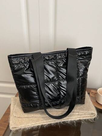 Lightweight Nylon Down Jacket & Versatile Compact Handbag/Shoulder Bag