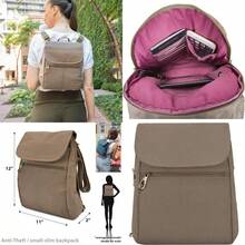 Luggage Antitheft Signature Slim Backpack Sable One Size US - Sable - View 1