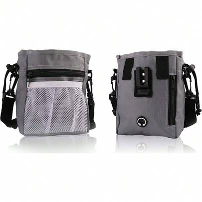 Pets First Dog Training Pouch Bag For Toys, Accessories With Built-In Poop Bag Dispenser - Holder For Small, Medium & Large Dogs & Puppies With Multiple Ways To Wear