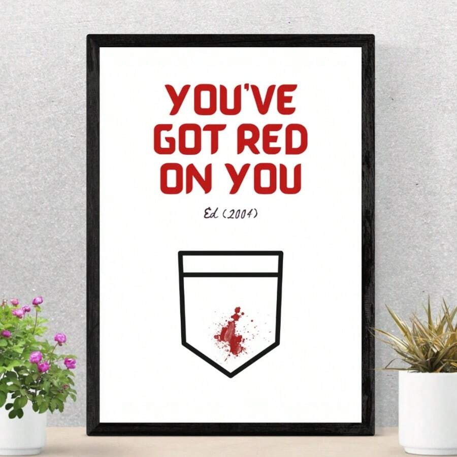 1 张《僵尸肖恩》电影海报 - 墙面艺术帆布印刷电影海报，现代家居无框装饰 - 彩色 - 查看 1