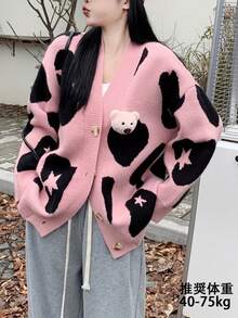 おしゃれな女性用のゆったりとした白（またはピンク）のカーディガンコート - ボタンフロントのスーツスタイルのジャケット、H型カット、冬に暖かく保つための長袖、カジュアルとオフィスの両方に適しており、お手入れが簡単（手洗い/ドライクリーニング） - 多用途のコート - ピンク - チェックする 6