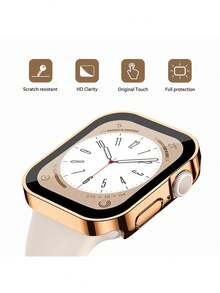 这款防水表壳兼容 40mm、41mm、42mm、44mm、45mm、46mm 和 49mm 的 表盘。采用防水、防震、防刮的硬质 PC 材料，配备钢化玻璃屏幕保护膜和防水垫圈设计。兼容 Ultra / Series 11 / 10 / 9 / 8 / 7 / 6 / 5 / 4 / SE。佩戴舒适，触感灵敏。男女皆宜的运动休闲风格表壳。 - 玫瑰金 - 查看 3