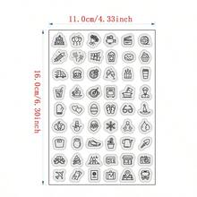 1个透明硅胶印章，日常用品工具，适用于剪贴簿、相册装饰 - 白色 - 查看 3