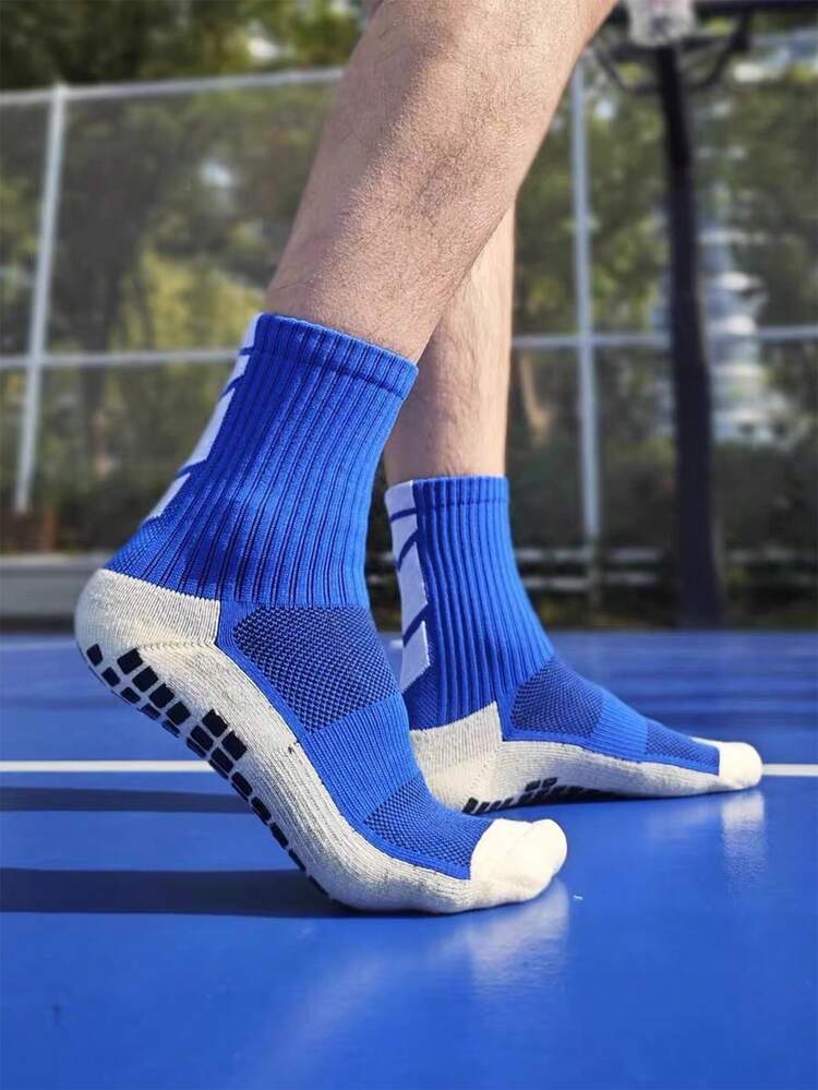 2pcs Youth Soccer Sportswear Set, Adhesive Non-Slip Mid-Calf Soccer Leg Warmers, Long Sports Leg Warmers & Shin Guards, Suitable For Children & Teenagers Aged 1-18 - Multicolor - View 5