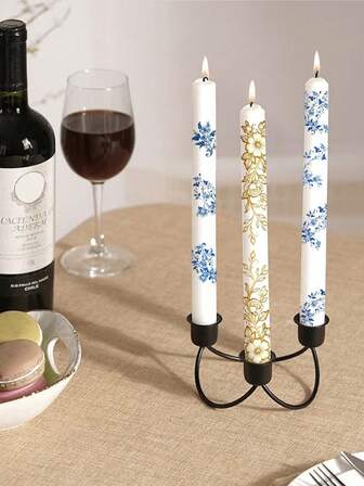 4/2/1pc-25cm European-Style Long Pole Candle, Natural Soy Wax, Ultimate Minimalist Design, Suitable For Indoor Dining Table Decoration, Dining Table, Blessing, Personalized Pattern, Milky White,Candle,Candles,Candles Home Decoration,Christmas