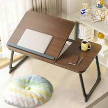 Mumoo Bear Laptop Desk For Bed CouchLap Desk For Laptop Portable Laptop Stand Small Adjustable Laptop Desk Foldable Bed Table For Laptops And Writing Bed Tray Table With Cup Holder Brown