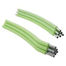 RibasuBB 6-Piece Green Curved Replacement Trampoline Poles Set Galvanized Steel Foam-Covered 196cm Universal Fit With Caps Connectors For 6-Pole Enclosure - Green - View 7