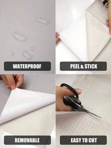 1 Roll White Faux Diatom Mud Solid Color Self-Adhesive Wallpaper, Thickened, Nordic Style, Seamless Splicing, Used For Bedroom, Living Room, Full House,Renovation Stickers Peel Wall Panels,Wall Paper, Wallpapers,Spring Decoration Items Refesh Your Home,Rama Decoration Stickers Gifts Birthday Graduation - Baby Pink - View 8