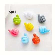 10个/5个/1个拇指形电线整理器（颜色随机） - 免钻孔粘钩，适用于家居收纳，完美适用于厨房电器和卧室配件，设计紧凑，节省空间，安装简便，抓力强劲，电线管理，办公用途 - 彩色 - 查看 15