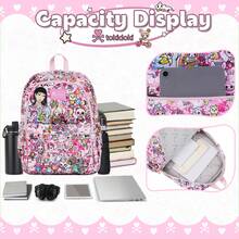 Tokidoki Unicorno Backpack School Bag Large Capacity Portable Travel Backpack Casual Daypack Cartoon Travel Bag - 粉色 - 查看 3