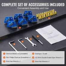 Amoladora eléctrica para pisos de concreto, amoladora de 10 pulgadas, pulidora de pisos de concreto de 1,7 HP, rectificadora de 1300 W, amoladora de superficies con motor sin escobillas mejorada de 1720 RPM para granito/mármol/piedras - 10 pulgadas - Ver 4