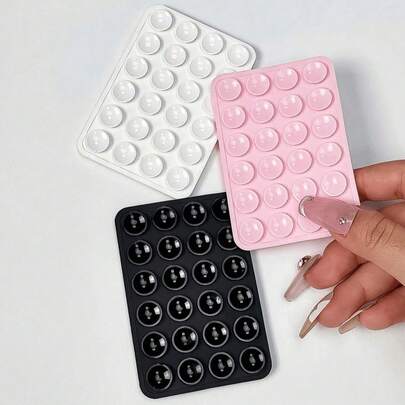 Bộ 3 giá đỡ điện thoại bằng silicon: Giá đỡ điện thoại hút chân không, kẹp điện thoại rảnh tay, giá đỡ vòng, tương thích với điện thoại IOS và Android, phù hợp với mặt lưng điện thoại bằng kính nhẵn, không phù hợp với điện thoại có bề mặt mờ. Màu trắng + đen + hồng + trong suốt + đỏ hồng, thích hợp cho lễ Phục sinh và các dịp lễ hội mùa xuân.