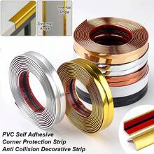 1 قطعة شريط لاصق من البي في سي بطول 3 أمتار وعرض 2 سم لتزيين الزوايا الداخلية للحائط، شريط حماية من الاصطدام لحواف الأثاث والطاولات