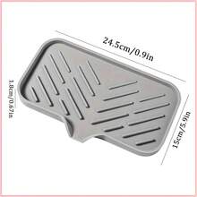 Silicone Sink Organizer - Kitchen Dish Sponge Holder, Soap Dispenser And Scrub Tray, Bathroom Tray