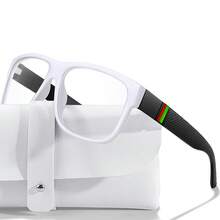 1副时尚变色太阳镜，UV400防护，适合跑步、骑行、钓鱼、露营、徒步等户外活动，配有眼镜盒，男女通用 - 彩色 - 查看 18