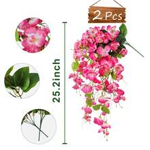 1pc/2pcs 25.2 Inch Faux Silk Hanging Amaryllis Flower, UV Resistant Artificial Flower, Suitable For Garden, Wedding, Front Door, Porch, Yard, Valentine's Day Gift - Multicolor - View 15