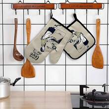 Customized Oven Gloves With Heat Insulation, Personalized Text & Photos, Non-Slip Oven Mitts For Friends & Family Kitchen Cooking, Baking, Grilling Gifts - Multicolor - View 3