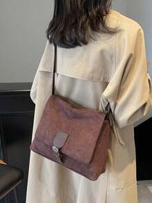 Duża pojemność, jednokolorowa torba na ramię, modna, idealna na rodeo