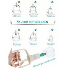 24/18/12/6pcs Professional Cupping Massage Set, With Manual Pump, High-Quality PS Material, Vacuum Suction Cup, Upgraded Thick Sealing Design, Reduce Fat, Better Effect, Relieve Muscle, Ideal Body Massage Set For Home, Yoga, Beauty, Holiday Party, Christmas Gift