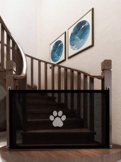 Puerta para perros para escaleras, puerta mágica para perros para interiores, barrera de para perros y gatos, puerta de malla para mascotas de autoensamblaje para pasillos, artículos para gatos, artículos para perros