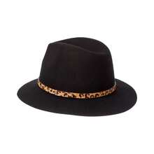 Bruno Magli Sombrero Fedora de fieltro de lana - Negro - Ver 2