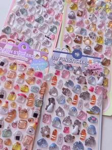 可爱卡通幽灵3D贴纸，环氧树脂水晶贴纸，可用于装饰手机、记事本、杯子等，贴纸艺术 - 彩色 - 查看 11