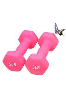 2pcs Mancuernas Hexagonales Pesas4/5 para Gym y Ejercicio,Mancuernas Engomadas - 5 libras - Ver 4