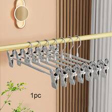 10pcs Stainless Steel Pants Clips - Expandable, 35g Weight, Seamless, Easy To Use - Ideal For Wardrobe And Home Use - Great For Hanging Skirts And Children's Clothing