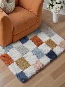 1 块毛绒地毯，防滑地毯，适用于家庭、客厅、卧室