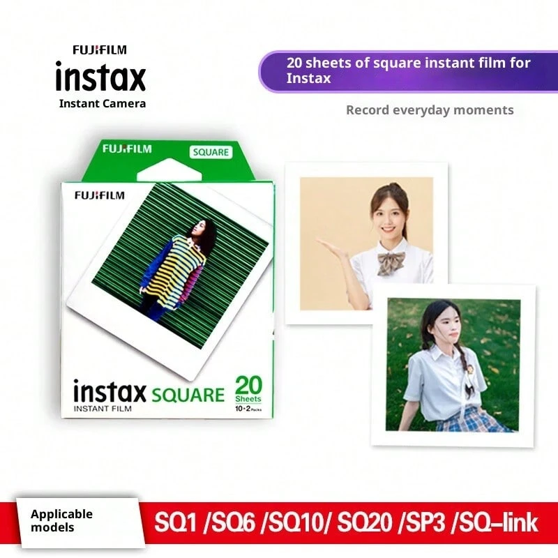 Fuji 富士Instax SQUARE方形拍立得相机，附赠20张4英寸方形相纸，生日礼物，海外版 - 均碼 - 查看 1