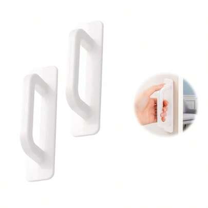 Pack Of 2 SelfAdhesive Handles 100 Mm Balcony Door Handle Patio Door Handle Outdoor Cabinet Handles For Gluing Handle Balcony Door For Furniture Cabinets Windows Sliding Doors White