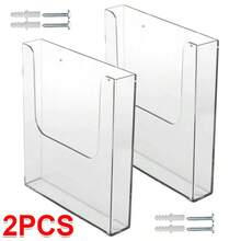 Wall Mounted Rack Paper Organiser .Office Document Holder Clear Acrylic A4 - White - View 11