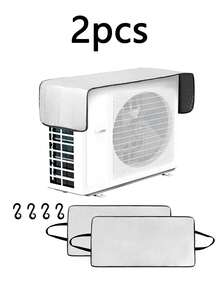 Capa para Ar-Condicionado à Prova de Intempéries - Proteção contra Sol, Chuva e Neve, Proteção UV, À Prova de Poeira, Adequada para Pátio, Capa para Unidade Externa, Almofada de Isolamento Térmico para Unidade Externa de Ar-Condicionado, Fácil Instalação, Serve para Unidades de Ar-Condicionado Central