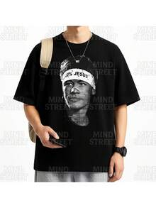 Jr Football T-Shirt Unisex Men Women 100% Cotton Premium Top Streetwear New Release Immediate Shipping Various Colors!! Plus Size - 黑色 - 查看 2
