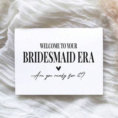 1 Pc Funny Bridesmaid Card With Will You Be My Bridesmaid Proposal Design Be My Maid Of Honor Wedding Gift Perfect For Bridesmaid Card Gift Card Greeting Card Thank You Card Birthday Card Christmas Card Wedding Party Graduation Party Any Occasion With Envelope