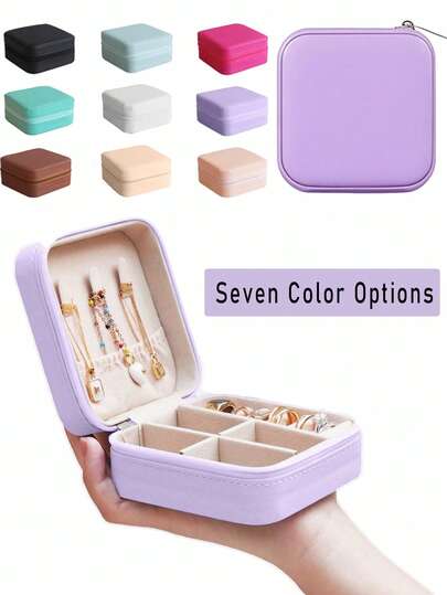 Travel Jewelry Organizer, Portable Jewelry Box, Multifunctional Earring Box, Detachable Cosmetic Storage Box, Large Capacity Jewelry Box, Waterproof Bathroom Storage Box, Desktop Decoration Box, Home Jewelry Display Stand. Suitable For Storing Lipsticks, Necklaces, Rings, Earrings, Bracelets, Watches, Etc. Bridesmaid Gift, Birthday Gift, Graduation Gift, Mother's Gift, Wedding Decoration, Room Decoration