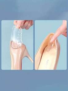 6/3/1Pair Super Soft Heel Cushions, Non-Slip, Breathable, Massage Dots, Suitable For High Heels, GEL Half Insoles, Shoe Accessories | Comfortable Heel Pads | Soft Material Heel Cushions - Multicolor - View 8