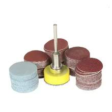 3Set (102pcs/Set)  25mm Mini Sanding Discs Hook Loop Backing Pad 1/8 Polishing Kit - Burgundy - View 5