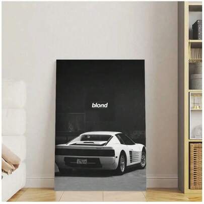1 Pc Wall Arts Canvas Poster Blond Frank Music Ocean Poster Music Poster Movie Poster Art Poster An Ideal Gift That Brings Joy To The Heart Canvas Painting Decoration Decor For Home Gifts, Living Room, Bathroom, Bedroom,Kitchen, Wall Decor, Modern Minimalist Style Posters, No Frame
