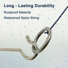 Hook And Ring Toss Game - Kit Swing Game - Ring Toss Game Set With String And Hooks OutdoorIndoor - Blue 1 - View 4