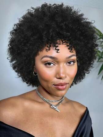 Short Afro Kinky Curly Wigs For Women & Men Short Afro Bouncy Wig Natural Afro Twist Hair Wigs Synthetic Wig Suitable For Daily Life Party Gifts Use