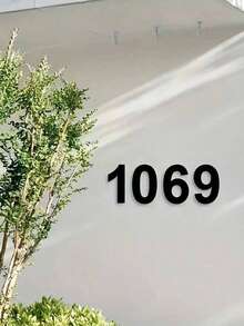 1PC 0-9 Free Combination House Number, Metal Address House Numbers, Home Address Number Plate, Wall-Mounted Home Decoration For Entrance Garden Outdoor Garage Door, Metal Wall Art, Thanksgiving Christmas Gifts Christmas Decorations Room Decor