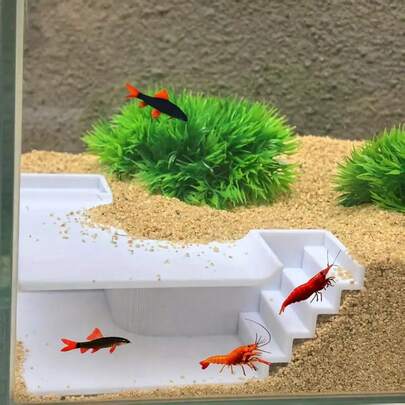 Aquarium Eckenhöhle Tunnel - Transparenter ABS Dekor, reduziert Stress für Garnelen und kleine Fische, verbessert die natürliche Aquariumumgebung, Aquarium Dekoration | Aquarium Deko | Beständiges ABS Material, Aquarium Dekoration