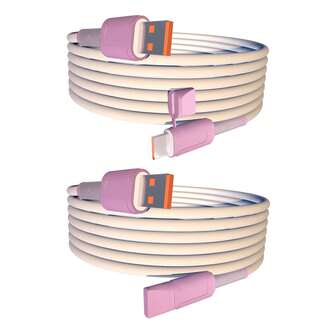 2条装USB Type-C快充线，带接头保护套，支持快充、PD快充，防断裂，坚固耐用，可作电源线或快充线使用。