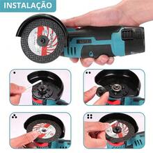 Kit 5 Discos Corte Resina 75mm Corte Rápido Acabamento Fino Furo 10mm Esmerilhadeira PowerGrip - Preto - Visão 4