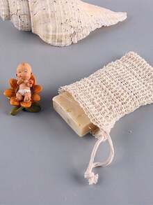 1 Pcs Apricot Mesh Bath Sponge Natural Jute Soap Bag Organic Cotton Foaming Net Baroque Style Bohemian Bath Essential Luxury Bathroom Accessory Old Money Aesthetic Vintage Washing Tool Hypoallergenic Material Machine Washable Colorfast Daily Skincare Routine Facial Cleansing  Body Exfoliation Autumn Winter Season Home Spa Experience Holiday Gift Christmas Present Valentines Day Special Thanksgiving Surprise Birthday Gift For Friends Mother Daughter Women Travel Bath Companion Gym Shower Must Have Outdoor Camping Essential Practical Household Item Design  Living Product Gentle Exfoliator Rich Lather Creator Skin Friendly Texture Compact Storage Solution Multifunctional Cleanse Tool Ready To Gift For Her Self Care Package