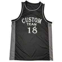 Men's Adult Sports Set: T-Shirt And Shorts For Basketball - Custom Black and Gray - View 4