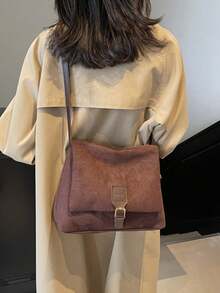 Duża pojemność, jednokolorowa torba na ramię, modna, idealna na rodeo