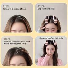 High Cranial Top Fluffy Artifact, Forehead Bangs Fluffy Clip Hair Accessory, Suitable For Hair Salons, Home Stylists, Makeup Artists, Hair Comb Clips, Hair Roots Fluffy Artifact, Hair Root Clip Tool ,Hair Styling Kit ,Hair Tool Kit - Pink - View 9