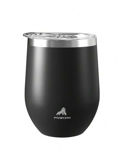 1 szt. 340 ml/12 uncji dwuwarstwowy kubek izolowany próżniowo ze stali nierdzewnej w kształcie skorupki jajka, odpowiedni do użytku w domu, w biurze, w podróży, podczas uprawiania sportu, a także jako prezent.